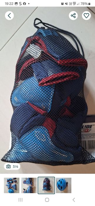 rolki decathlon r. 32 (wkladka 20 cm) + kask + ochraniacze