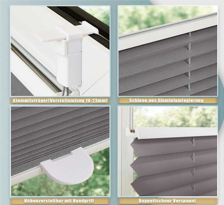 Nowa plisowana roleta / żaluzja / zasłona / składana / 75 x 80 !191!