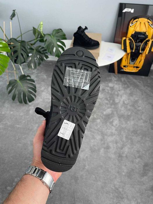 Уггі UGG Lowmel High Sneaker Black premium угги повністю натуральні