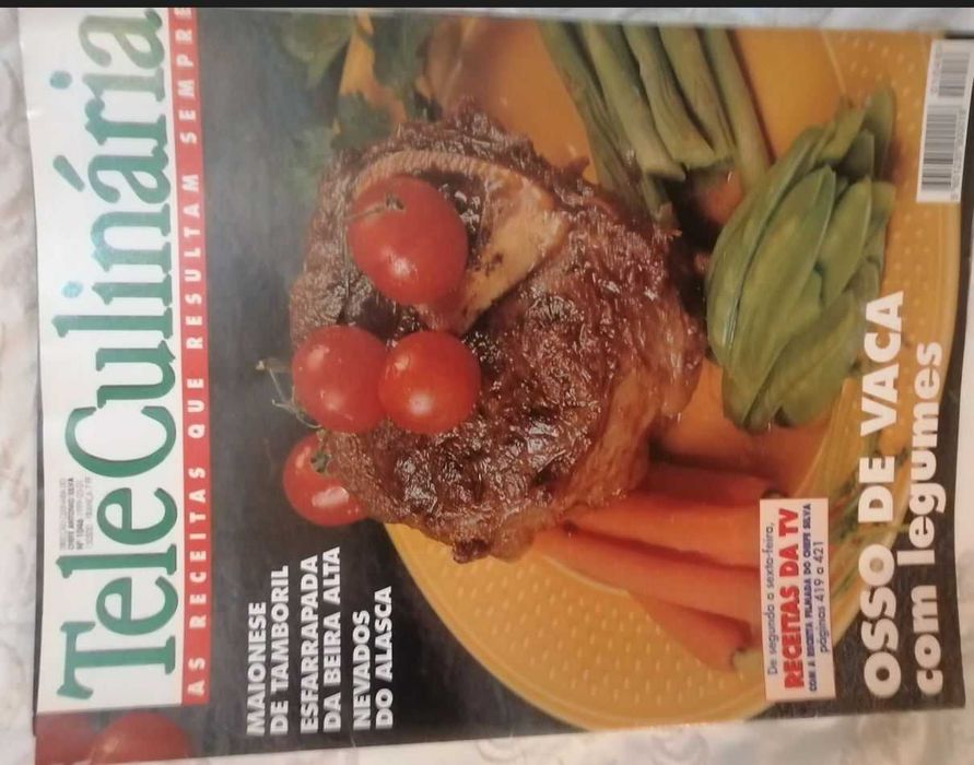 Tele Culinária e Doçaria - 8 revistas com 25 anos - 1998.99 LOTE 6