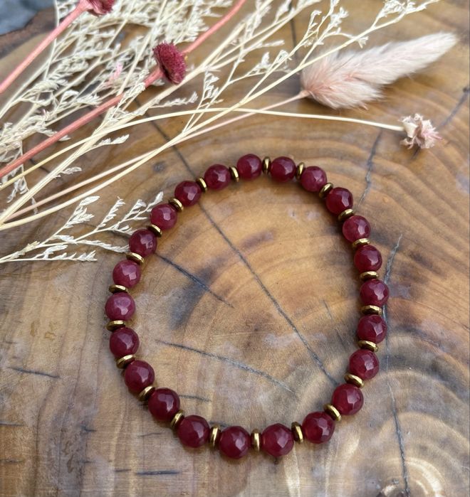Brasoletka z jadeitem