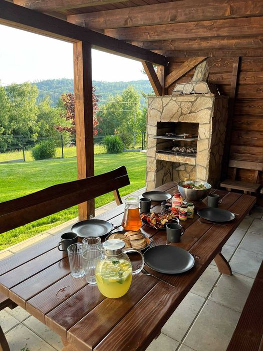 Nowy DOMEK W GÓRACH 80m² dla 9 OSÓB taras BANIA Jacuzzi KOMINEK pralka OGRODZONY TEREN 250m² GRILL