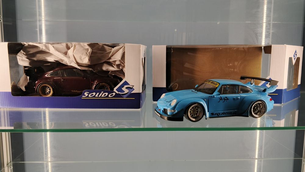 ZESTAW 2x PORSCHE 911 RWB (Rauh-Welt Begriff) – Solido 1:18 – Ikony