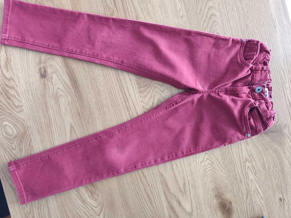 Jeansy 123/131 brąz slim