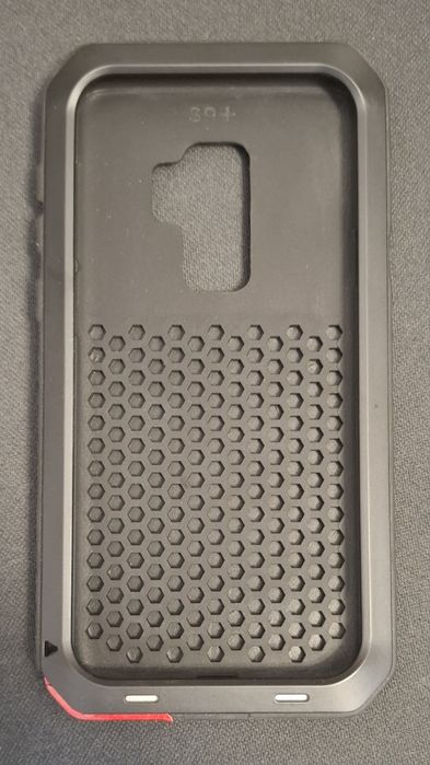 Folia szklana + Doom pancerz Case metalowa obudowa dla S9+