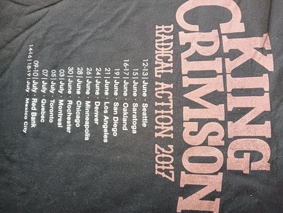 Koszulka z koncertu King Crimson M/L tshirt oryginal merch Fripp