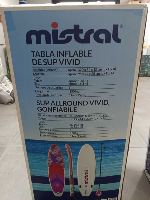 Prancha de Stand-up Paddle Inflável Mistral