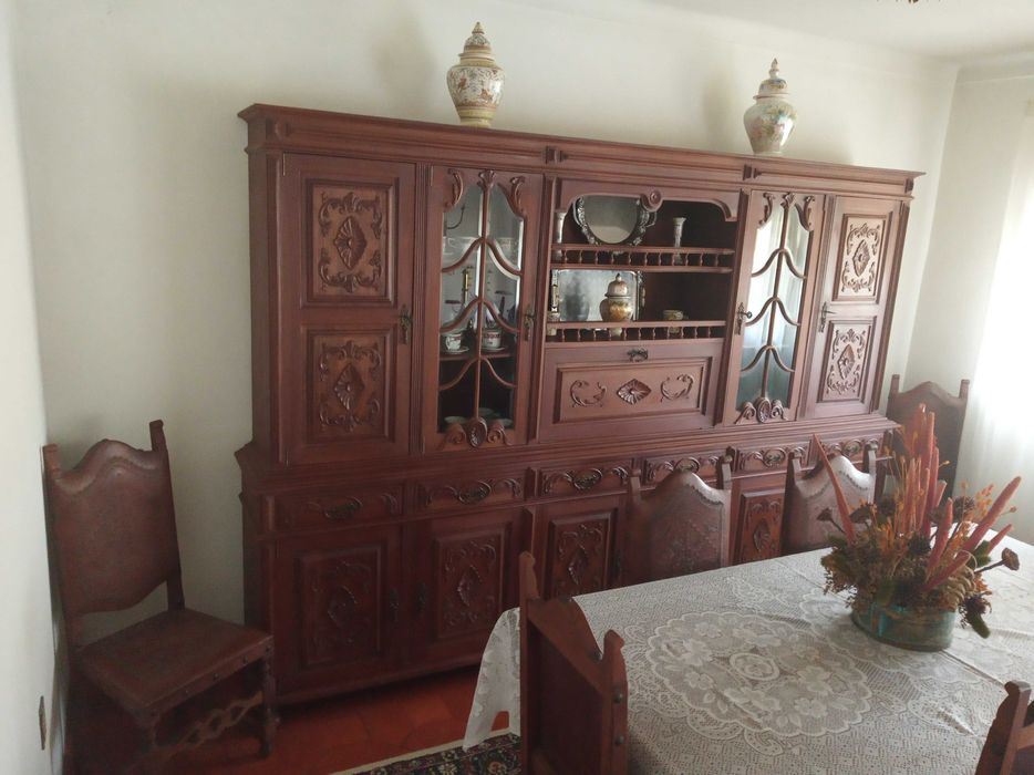 Móvel & Mesa Sala de Jantar em Mogno Vintage 70´s