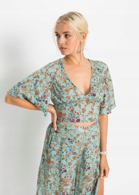 B.P.C bluzka krótka ze wzorem r.50