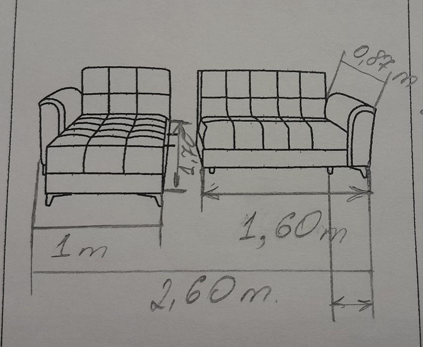 Sofá chaise longue 3 lugares