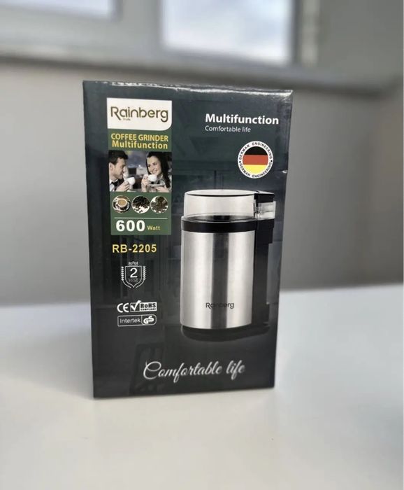 Кавомолка кофемолка побутова подрібнювач Rainberg RB-2205 600 W