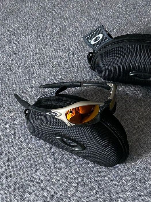 Oakley Splice Orange Metal Sunglasses y2k avant garde japan style retro