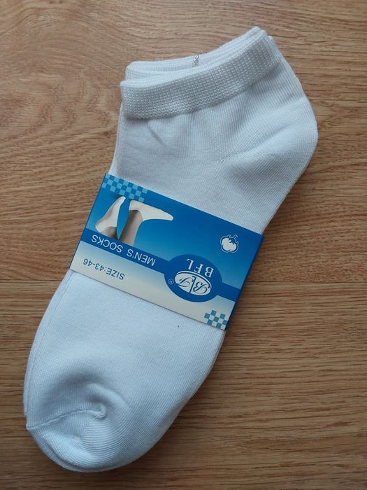 Stopki męskie bawełniane Białe 3 pary 12 zł