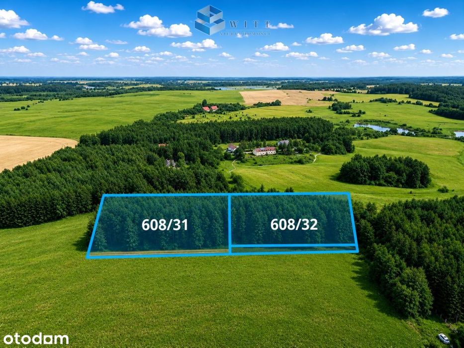 Dwie działki po 3000 m² Jakubowo, gm. Dąbrówno