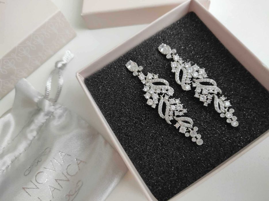 Kolczyki Ślubne Lily Novia Blanca