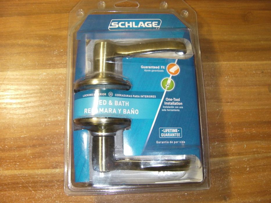 Кнобсет (ручка-засувка) Врізна на Розетці Schlage Антична Бронза з США