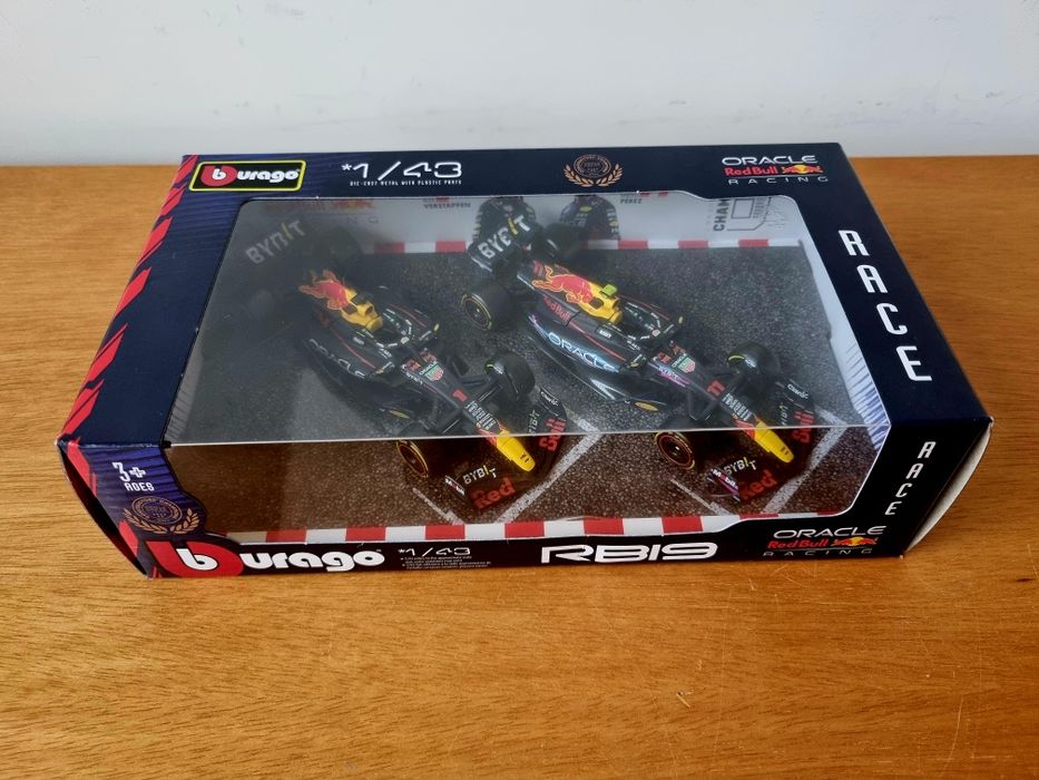 Bburago - Set 2 carros corrida Fórmula 1 Red Bull Racing RB19