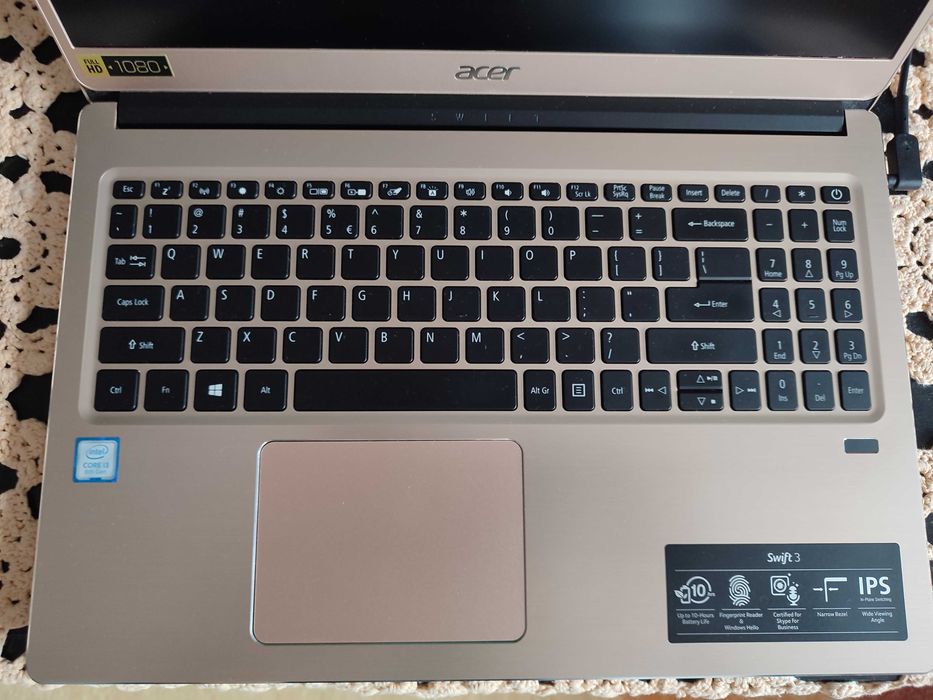 Laptop Acer Swift 3 15.6" IPS i3-8130U 4GB RAM 128GB SSD