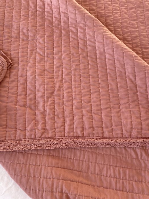 Colcha cor de rosa XL