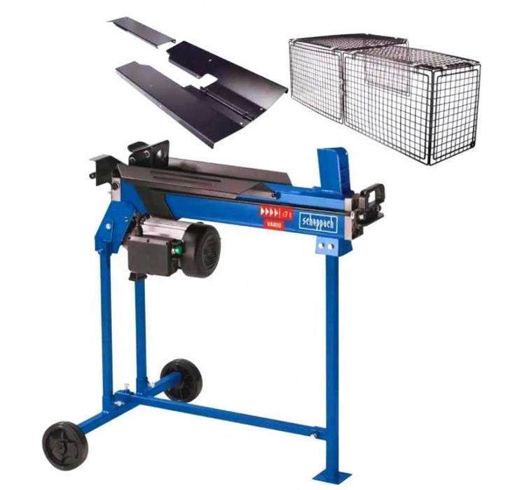 Rębak Łuparka do Drewna Hydrauliczna 2200W Zestaw Stojak 7 Ton