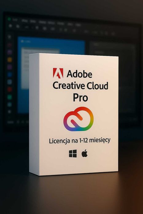 Adobe Creative Cloud Pro 1-12 miesięcy + Dysk w chmurze 1 TB ! Win/Mac ...