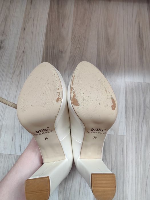 Buty ślubne perłowe ivory Brilu rozm.36