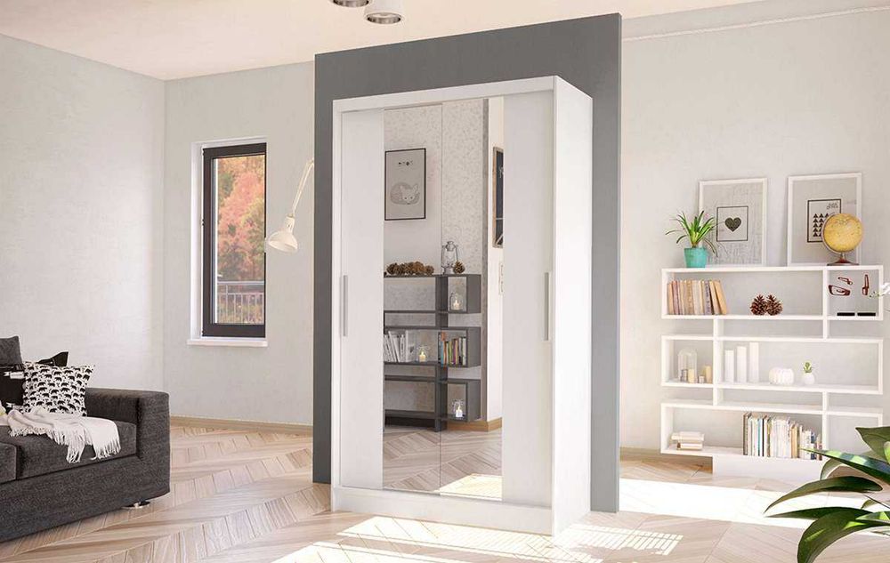 Nowa Szafa przesuwna garderoba ATLAS 2 100cm Fronty lustrzane