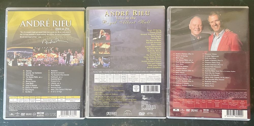 3 DVDs Andre Rieu