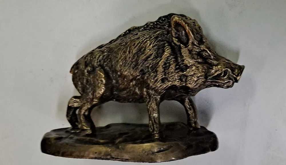 Figurka mosiężna DZIK