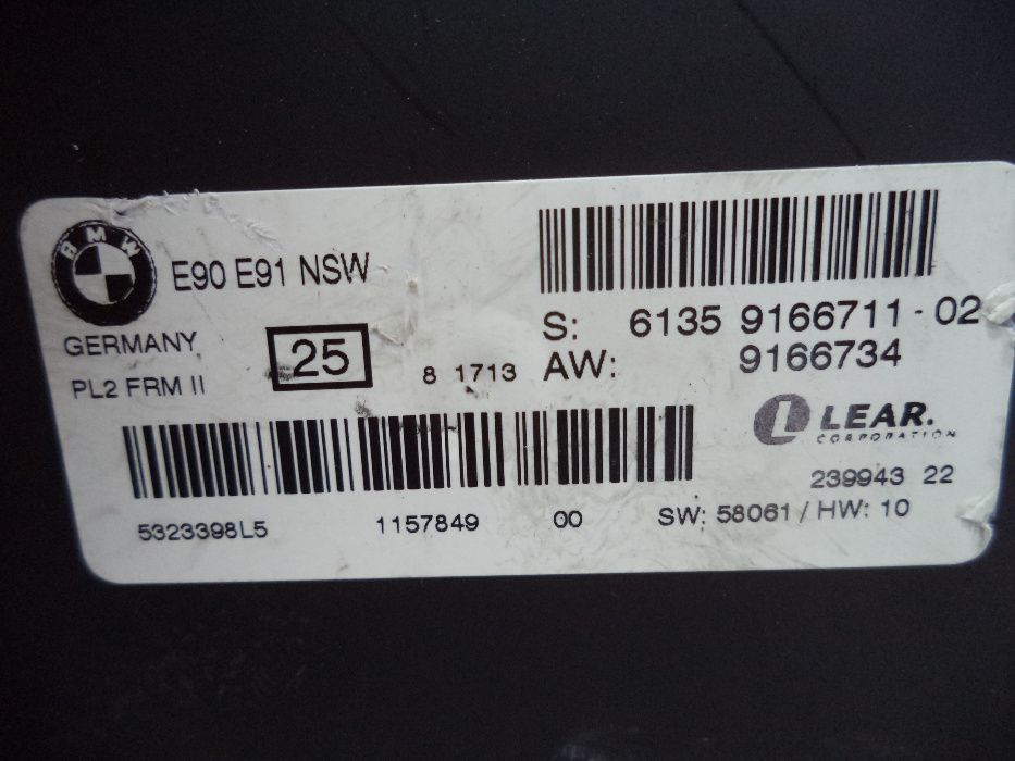 Moduł świateł BMW 3 E90 2.0D