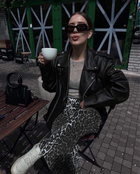 Джинси леопард палаццо