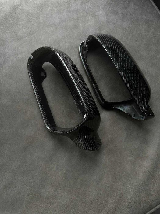 Накладки дзеркал карбон Audi A3 A4 A5 A6 A7 Тюнінг Накладка Дзеркало