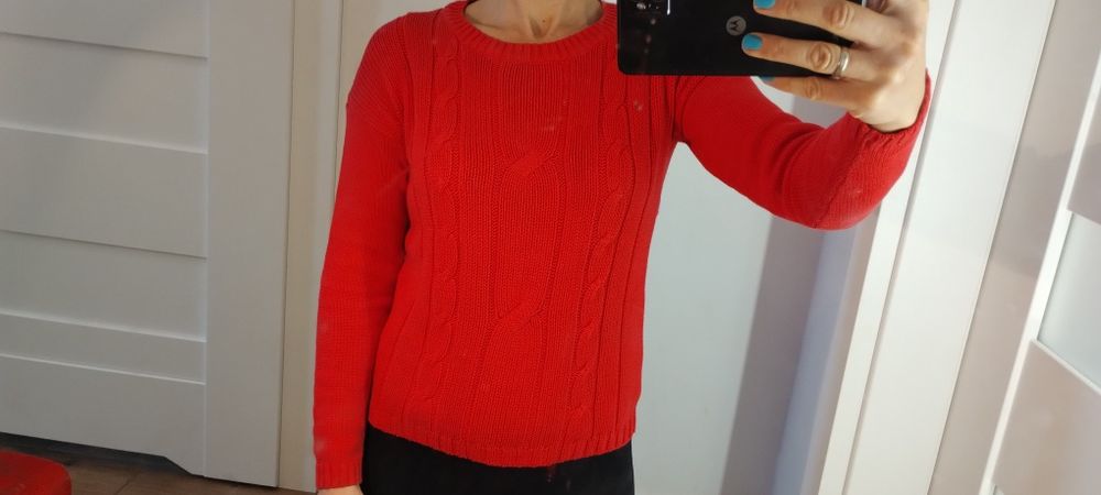 Sweter jasna czerwień