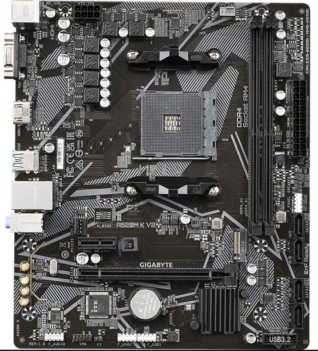 GIGABYTE A520M K V2 / Ryzen 5 5500 / без озу