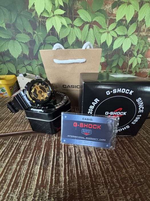 Zegarek g-shock casio czarno zloty