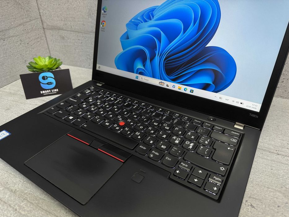 I7-8550u/14" FullHD ips/Стильний ноутбук Lenovo T480s/8gb ddr4/256 ssd