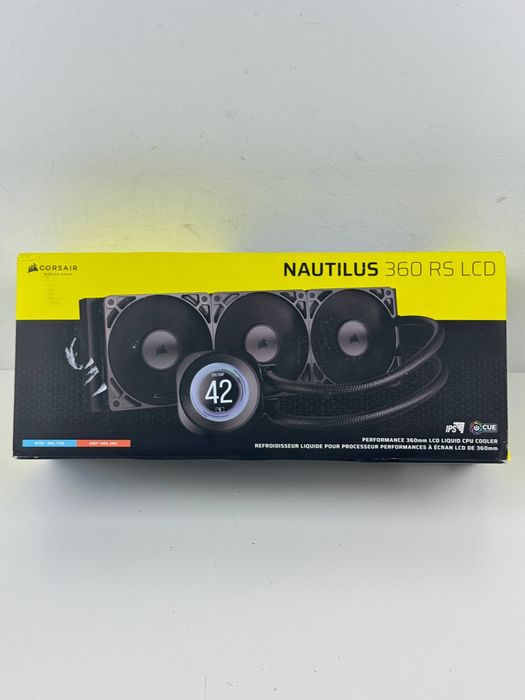 Система рідинного охолодження Corsair NAUTILUS 360 RS LCD (3x120 мм, магнітний підшипник) (CW-9061033-WW)