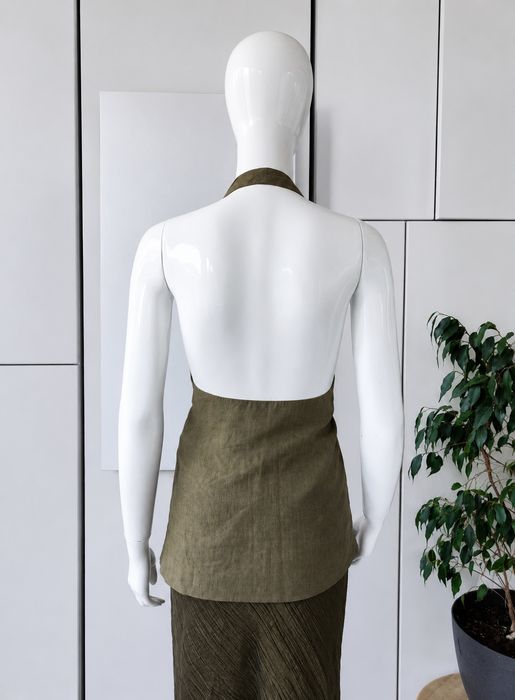 Massimo Dutti жилетка халтер із 100% льону S/L