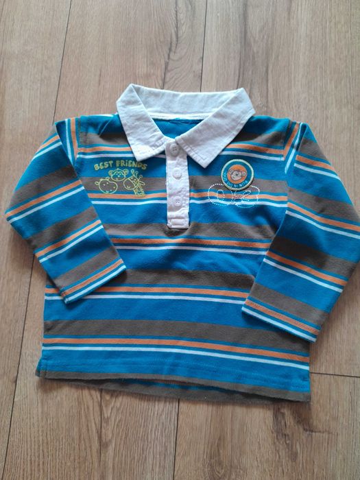 Zestaw pięciu  bluzek z długim rękawem rozmiar 86/92 cm