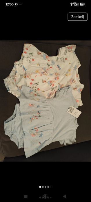 2 pak body Next 9-12 miesięcy nowe Karolina
