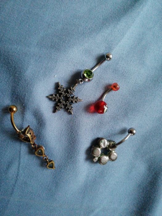 Piercing kolczyki do pępka- komplet całość