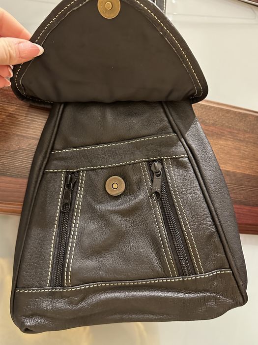 Mały plecak skorzany nowy