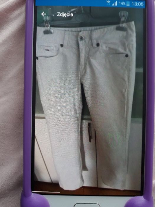 spodnie damskie białe jeans Tommy Hilfiger denim ruby, r.27