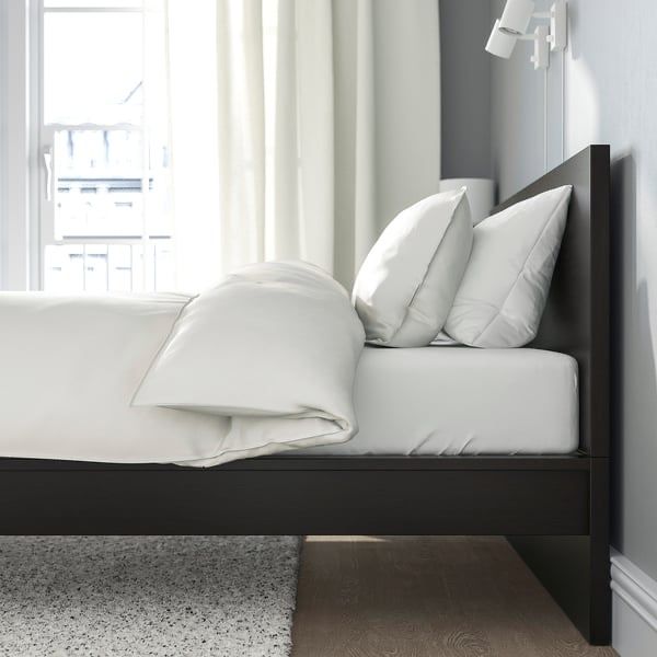 Cama ikea MALM cor escura