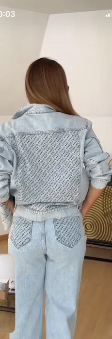 Studio 447 denim szerokie jeansy flare flary wysoki stan