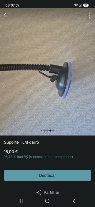 Suporte para Telemóvel  em automóvel