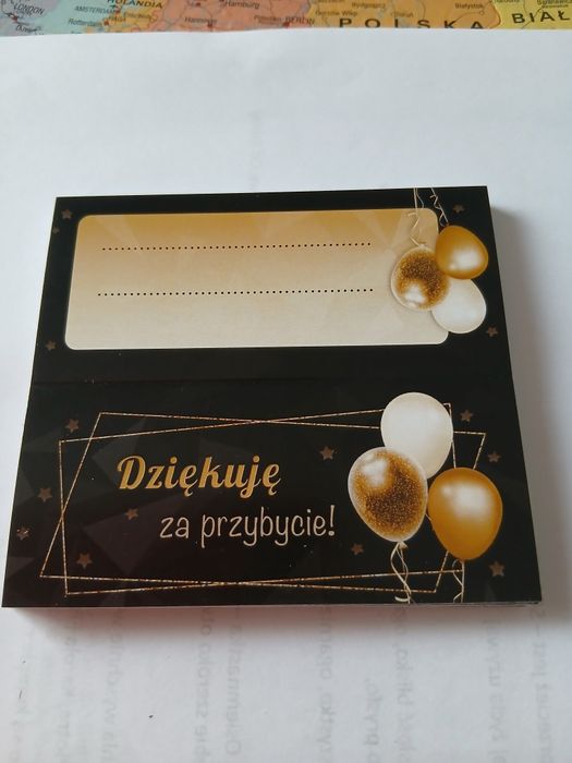 Winietki 15 szt.czarno-złote.