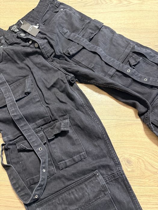 Spodnie jeansy cargo baggy