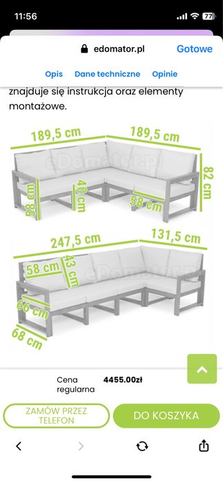 Narożnik, sofa wypoczynkowa