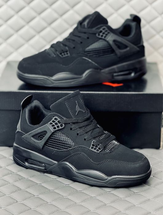 Nike Air Retro Jordan 4 black kat кроссовки женские джордан 4